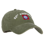 82nd Airborne Logo Embroidered Washed Cotton Twill Cap