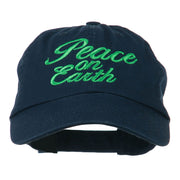 Peace on Earth Embroidered Washed Cap