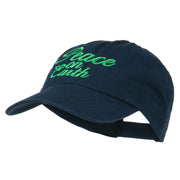 Peace on Earth Embroidered Washed Cap