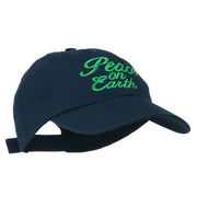 Peace on Earth Embroidered Washed Cap