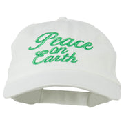 Peace on Earth Embroidered Washed Cap