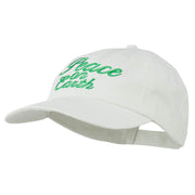 Peace on Earth Embroidered Washed Cap