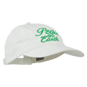 Peace on Earth Embroidered Washed Cap