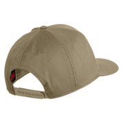 U.S. Paratrooper Patched Solid Cotton Twill Pro Style Cap - Khaki OSFM