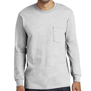 Men's Port & Company Tall Long Sleeve Pocket T-Shirt