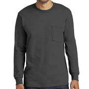 Men's Port & Company Tall Long Sleeve Pocket T-Shirt