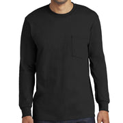 Men's Port & Company Tall Long Sleeve Pocket T-Shirt