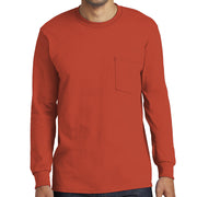 Men's Port & Company Tall Long Sleeve Pocket T-Shirt