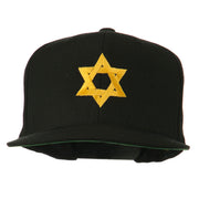 Jewish Star Embroidered Prostyle Snapback Cap