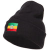 Ethiopia Flag Embroidered Long Beanie