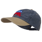 Republican Elephant USA Embroidered Two Tone Cap