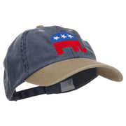 Republican Elephant USA Embroidered Two Tone Cap