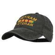 Vietnam Veteran Embroidered Pigment Dyed Brass Buckle Cap