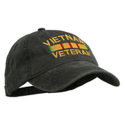 Vietnam Veteran Embroidered Pigment Dyed Brass Buckle Cap