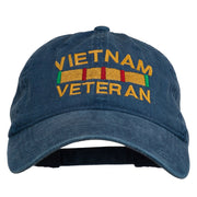 Vietnam Veteran Embroidered Pigment Dyed Brass Buckle Cap