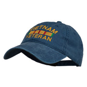 Vietnam Veteran Embroidered Pigment Dyed Brass Buckle Cap