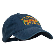 Vietnam Veteran Embroidered Pigment Dyed Brass Buckle Cap