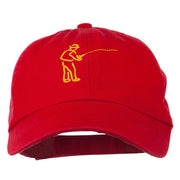 Fisherman Embroidered Pet Spun Washed Cap