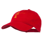 Fisherman Embroidered Pet Spun Washed Cap