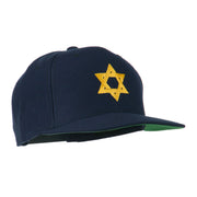 Jewish Star Embroidered Prostyle Snapback Cap