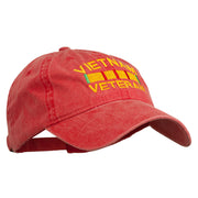 Vietnam Veteran Embroidered Pigment Dyed Brass Buckle Cap