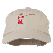 Fisherman Embroidered Pet Spun Washed Cap