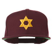 Jewish Star Embroidered Prostyle Snapback Cap