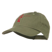 Fisherman Embroidered Pet Spun Washed Cap