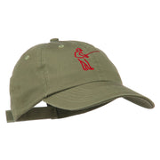 Fisherman Embroidered Pet Spun Washed Cap