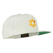 Jewish Star Embroidered Prostyle Snapback Cap