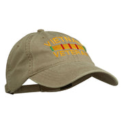 Vietnam Veteran Embroidered Pigment Dyed Brass Buckle Cap