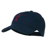 Fisherman Embroidered Pet Spun Washed Cap