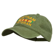 Vietnam Veteran Embroidered Pigment Dyed Brass Buckle Cap