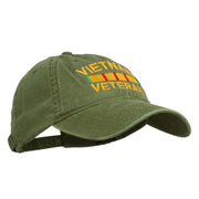 Vietnam Veteran Embroidered Pigment Dyed Brass Buckle Cap