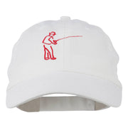 Fisherman Embroidered Pet Spun Washed Cap