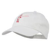 Fisherman Embroidered Pet Spun Washed Cap