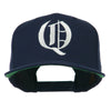 Old English Q Embroidered Flat Bill Cap