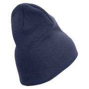 3rd Marine Division Retired Symbol Embroidered 8 Inch Solid Knit Short Beanie Made in USA - Navy OSFM