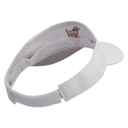 German Daschund Dog Embroidered Cotton Sports Visors - White OSFM