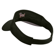 German Daschund Dog Embroidered Cotton Sports Visors - Black OSFM