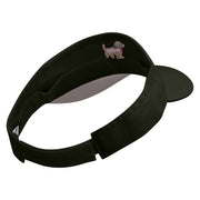 German Daschund Dog Embroidered Cotton Sports Visors - Black OSFM