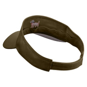 German Daschund Dog Embroidered Cotton Sports Visors - Khaki OSFM