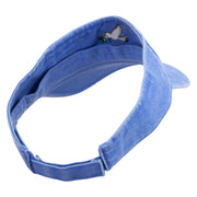 Dove of Peace Embroidered Washed Pigment Dyed Cotton Twill Visor - Royal OSFM