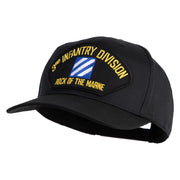3rd Infantry Division Rock of the Marne Patched Solid Cotton Twill Pro Style Cap - Black OSFM