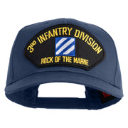 3rd Infantry Division Rock of the Marne Patched Solid Cotton Twill Pro Style Cap - Navy OSFM
