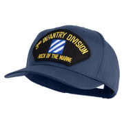 3rd Infantry Division Rock of the Marne Patched Solid Cotton Twill Pro Style Cap - Navy OSFM