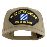 3rd Infantry Division Rock of the Marne Patched Solid Cotton Twill Pro Style Cap - Khaki OSFM