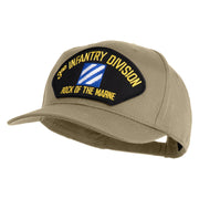3rd Infantry Division Rock of the Marne Patched Solid Cotton Twill Pro Style Cap - Khaki OSFM