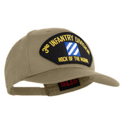 3rd Infantry Division Rock of the Marne Patched Solid Cotton Twill Pro Style Cap - Khaki OSFM
