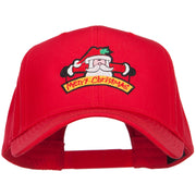 Merry Christmas Santa Embroidered Twill Pro Cap